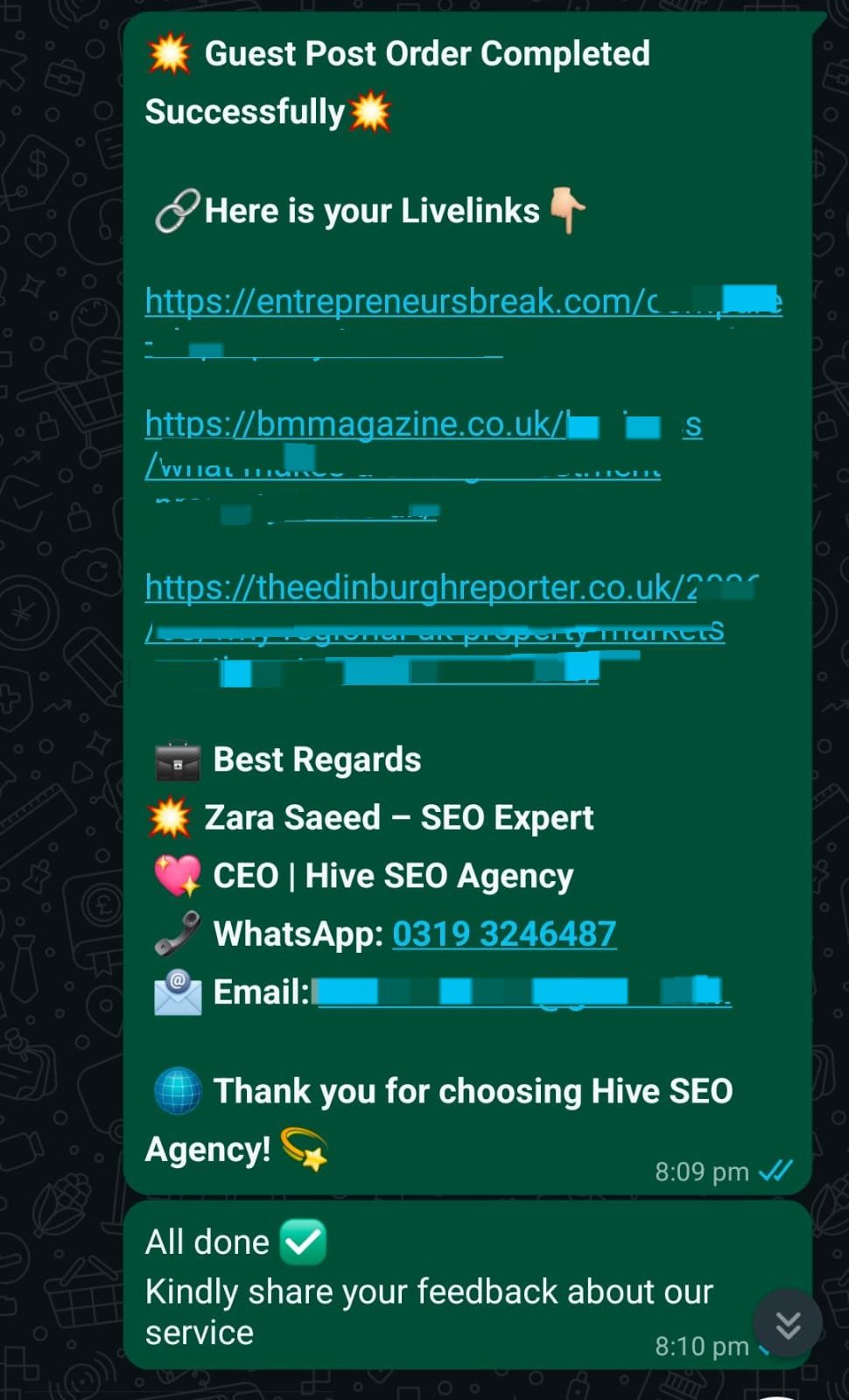 Successful Guest Posting & Link Building Project project screenshot